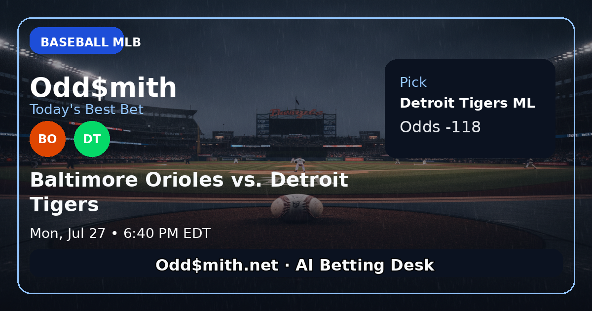 Odd$mith Morning Card: Today's Best Bets for July 27, 2026