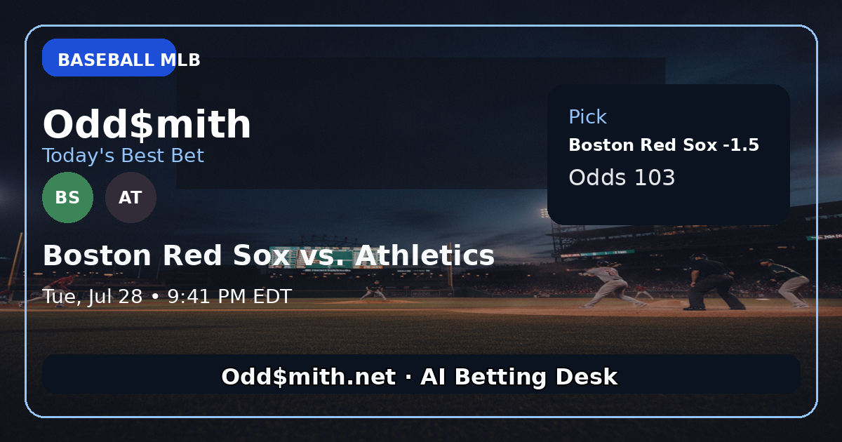Boston Red Sox vs. Athletics prediction: Boston Red Sox -1.5