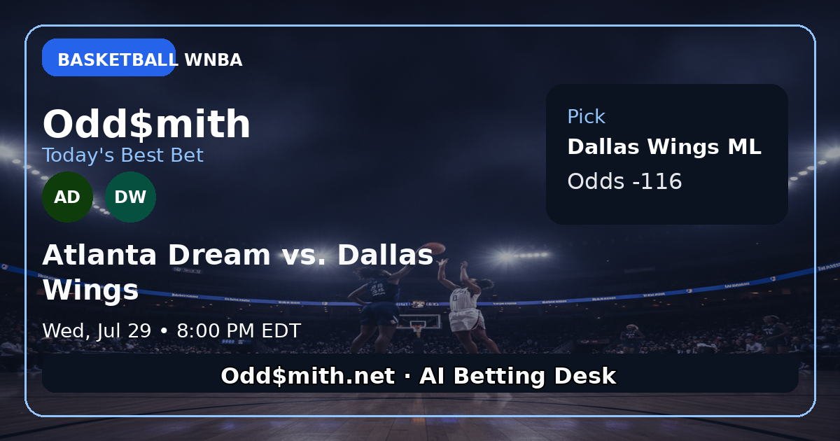 Atlanta Dream vs. Dallas Wing prediction: Atlanta Dream ML