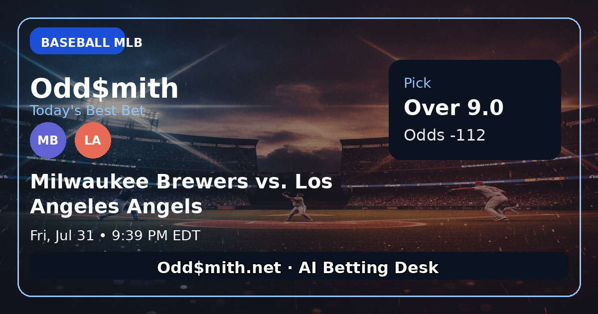 Milwaukee Brewers vs. Los Angeles Angels prediction: Over 9.0