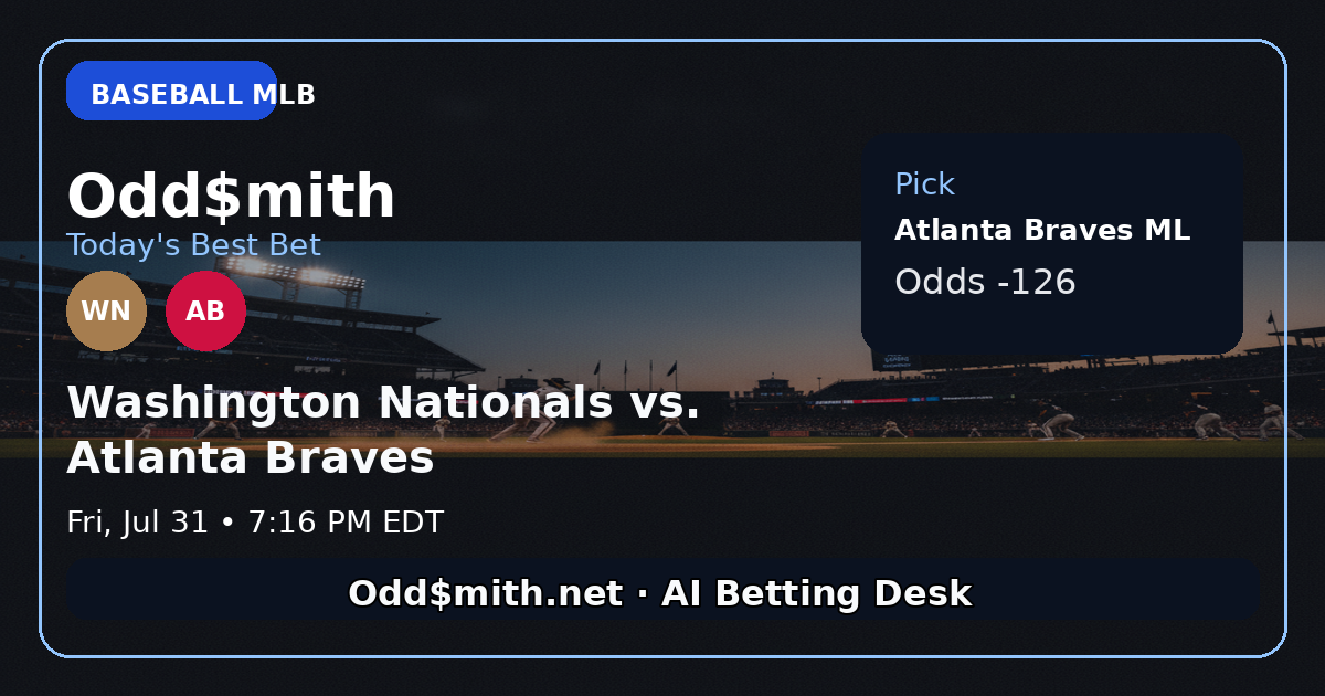 Odd$mith Morning Card: Today's Best Bets for July 31, 2026