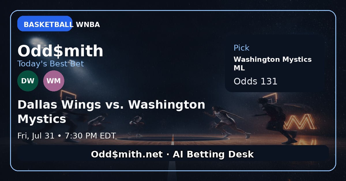 Dallas Wings vs. Washington Mystic prediction: Washington Mystics ML