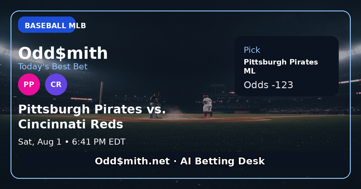 Pittsburgh Pirates vs. Cincinnati Reds prediction: Pittsburgh Pirates ML