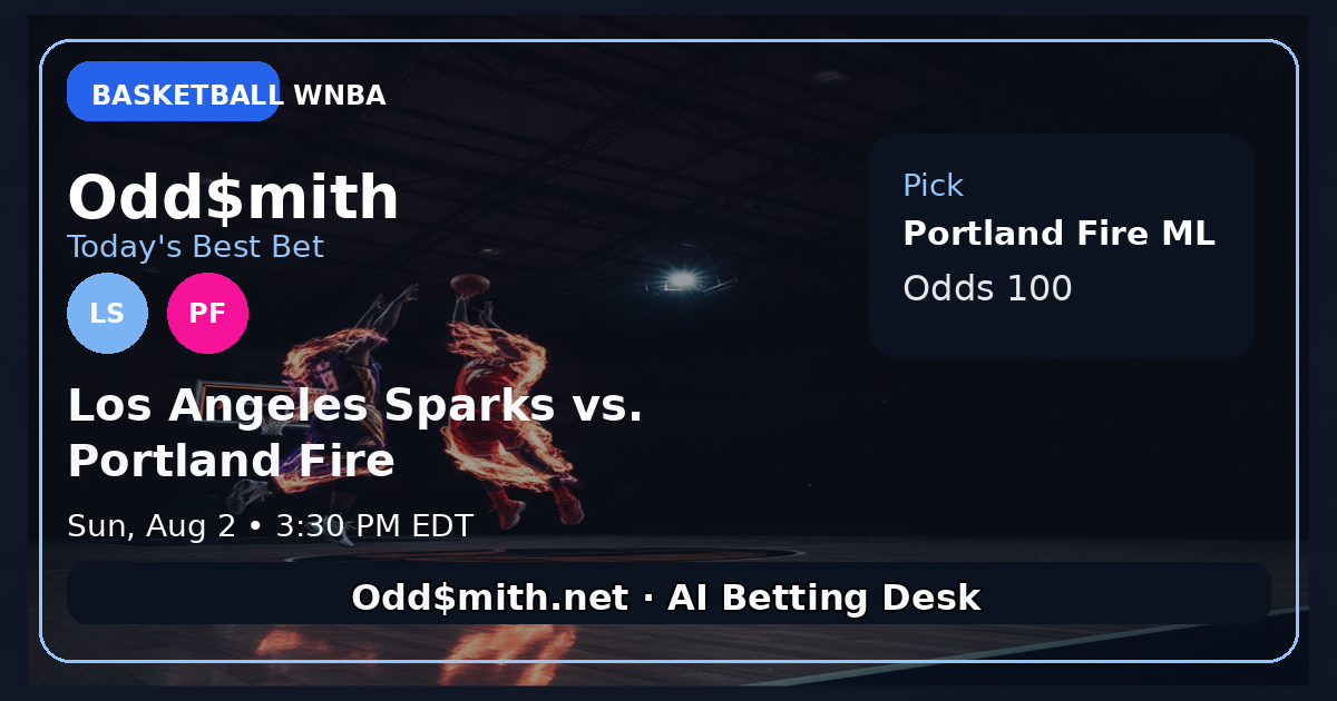 Los Angeles Sparks vs. Portland Fire prediction: Los Angeles Sparks ML