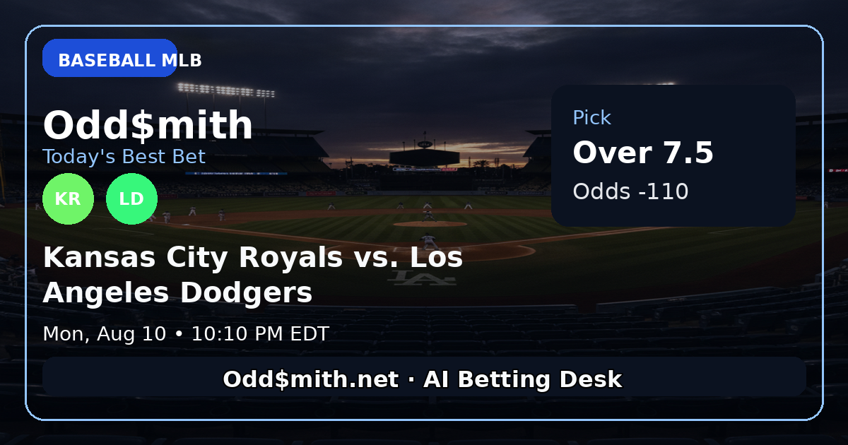 Fireworks Expected in KC‑LAD: Back Over 7.5