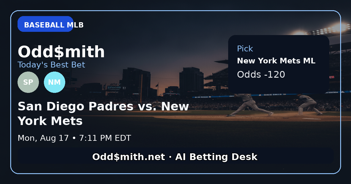 Odd$mith Morning Card: Today's Best Bets for August 17, 2026