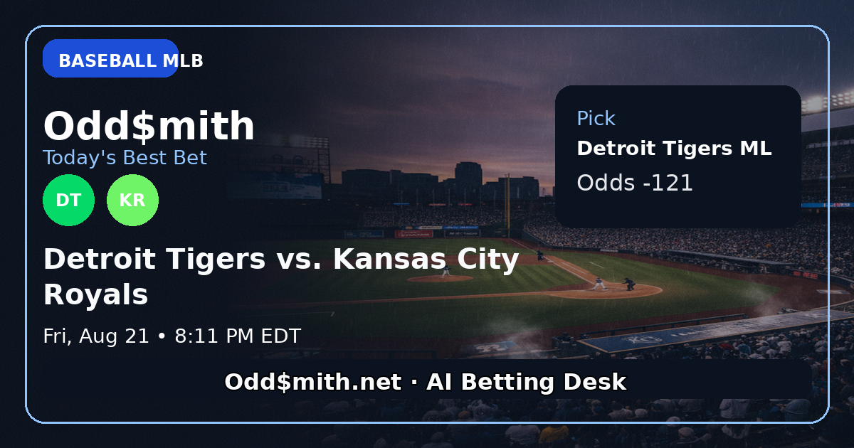 Odd$mith Morning Card: Today's Best Bets for August 21, 2026