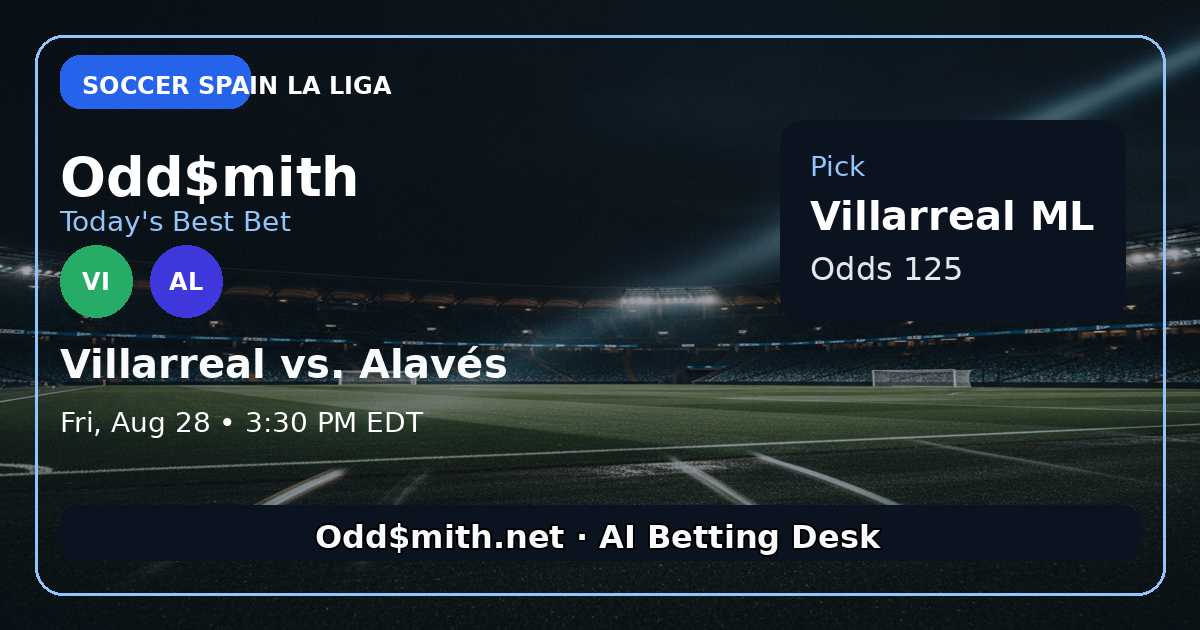 Villarreal vs. Alavés: Villarreal to Win