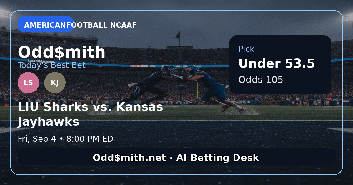 NCAAF Betting: LIU Sharks vs. Kansas Jayhawks
