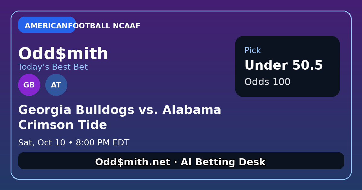 Georgia Bulldogs vs. Alabama Crimson Tide