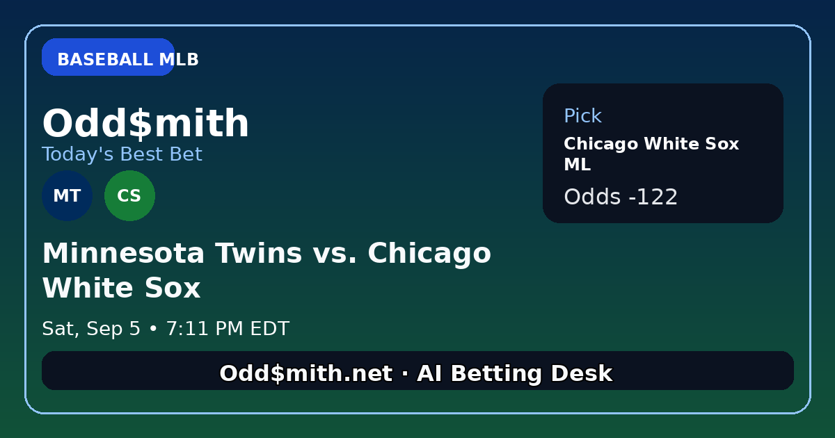 Odd$mith Morning Card: Today's Best Bets for September 5, 2026