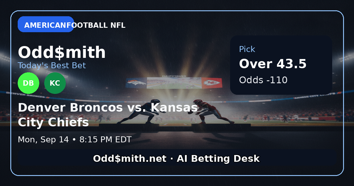 Broncos‑Chiefs: Take the Over