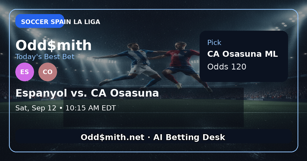 Odd$mith Morning Card: Today's Best Bets for September 12, 2026