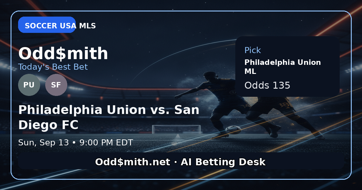 Philadelphia Union ML: A Comfortable Pick