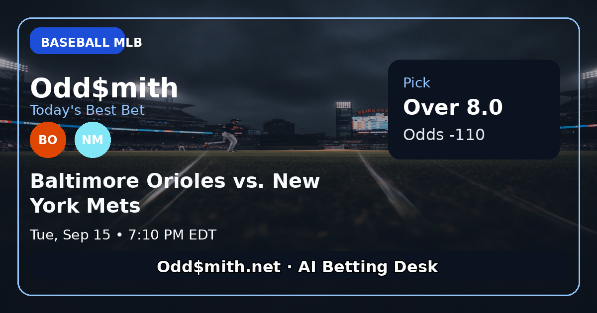 Odd$mith Morning Card: Today's Best Bets for September 15, 2026