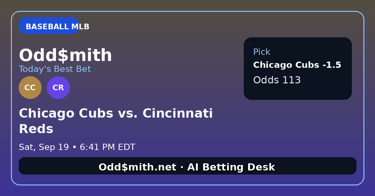 Chicago Cubs vs. Cincinnati Reds