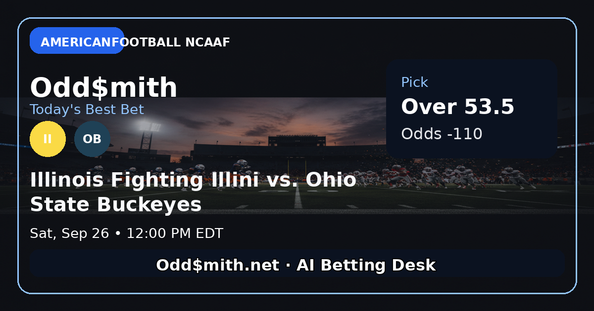 Illinois Fighting Illini vs. Ohio State Buckeyes