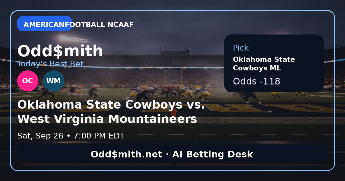 Oklahoma State Cowboys vs. West Virginia Mountaineers