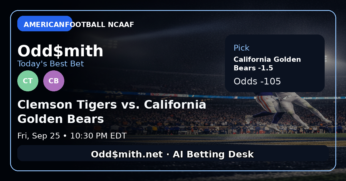 Clemson Tigers vs. California Golden Bears