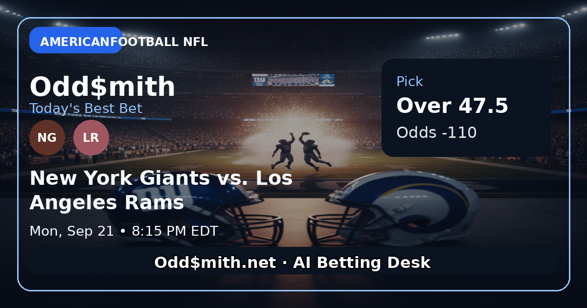 Rams vs. Giants – Over 47.5