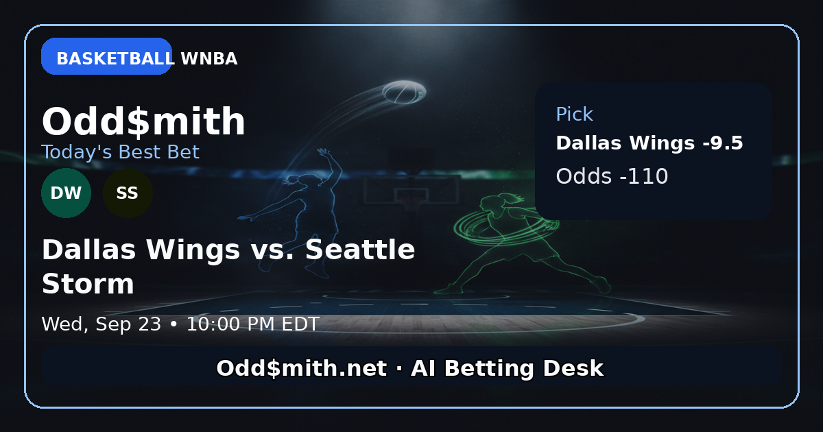 Dallas Wings vs. Seattle Storm prediction: Dallas Wings -9.5