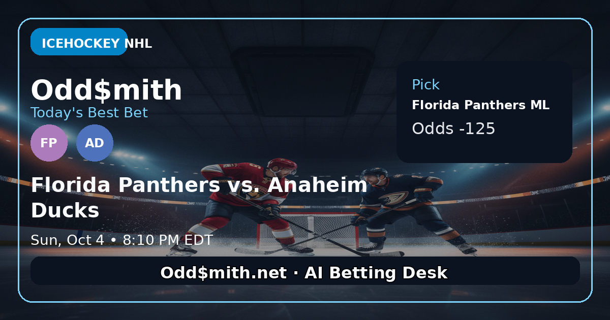Florida Panthers ML