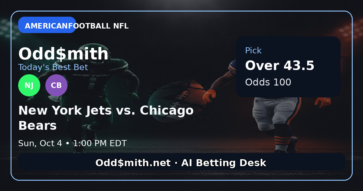 Jets-Bears: The Over 43.5 Is the Only Honest Bet