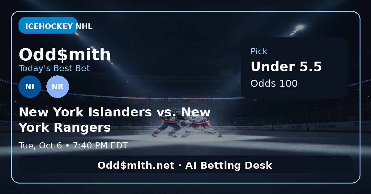 Odd$mith Morning Card: Today's Best Bets for October 6, 2026