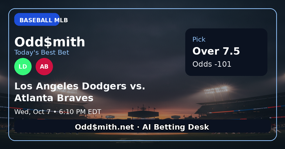 Dodgers-Braves: Why 7.5 Runs Is the Only Logical Move