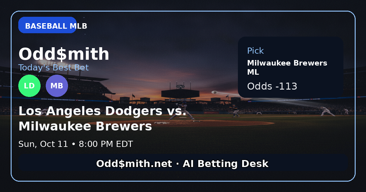 Los Angeles Dodgers vs. Milwaukee Brewers