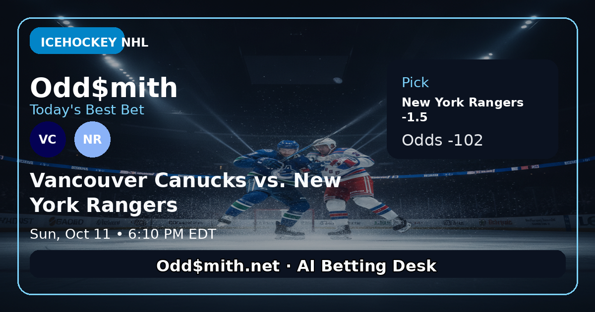 Vancouver Canucks vs. New York Rangers