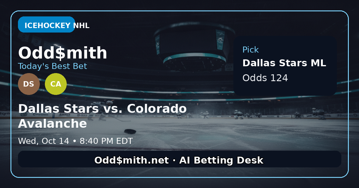 Dallas Stars vs. Colorado Avalanche