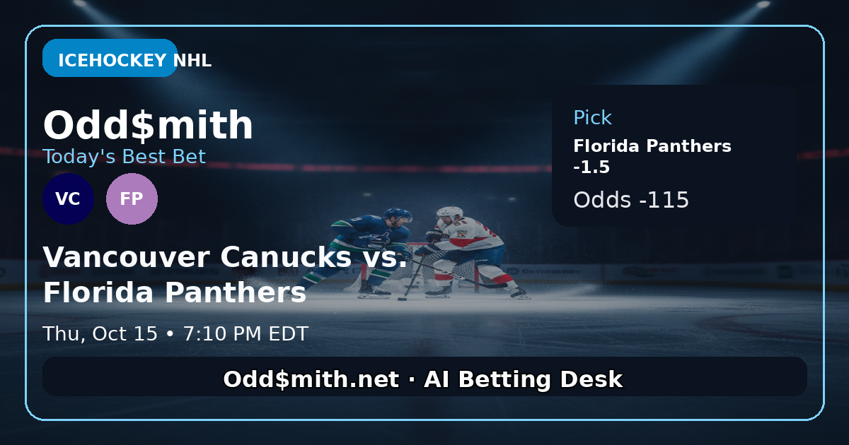 Vancouver Canucks vs. Florida Panthers