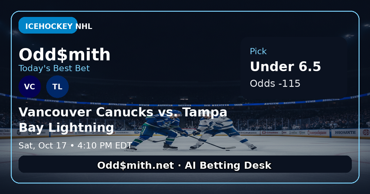 Vancouver Canucks vs. Tampa Bay Lightning