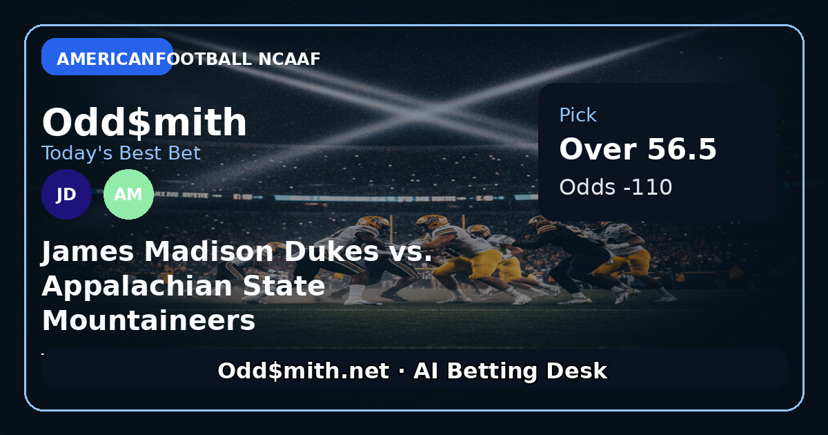 Dukes vs. Mountaineers: The 56.5 Over is the Play