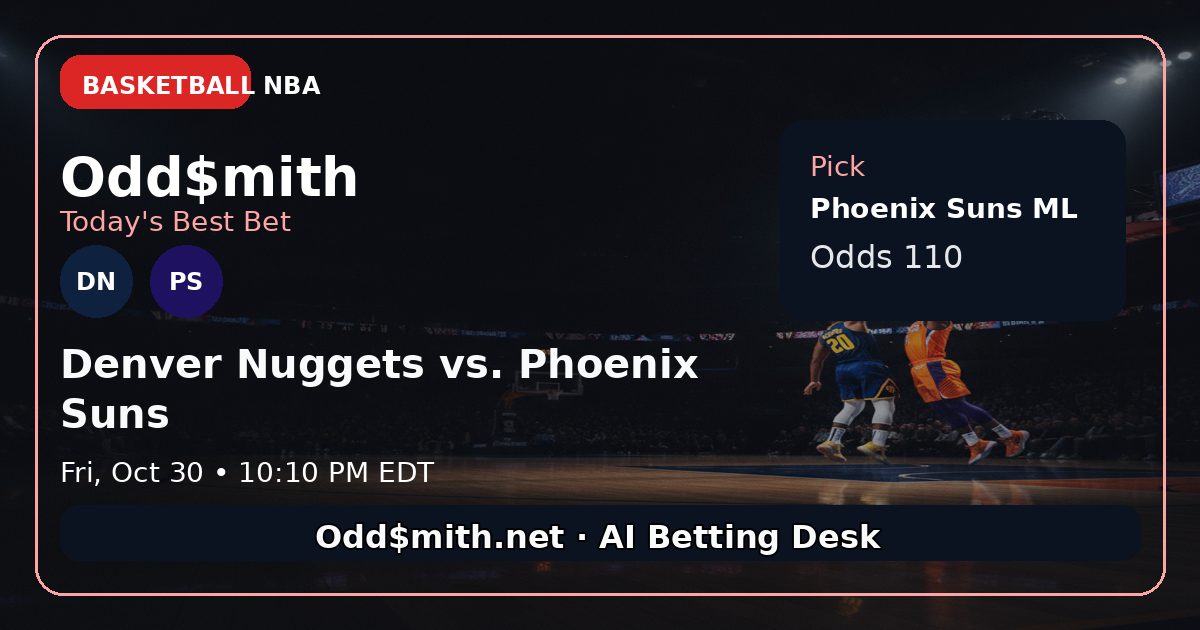 Desperation Beats Routine: Why Phoenix Takes the Moneyline in Denver