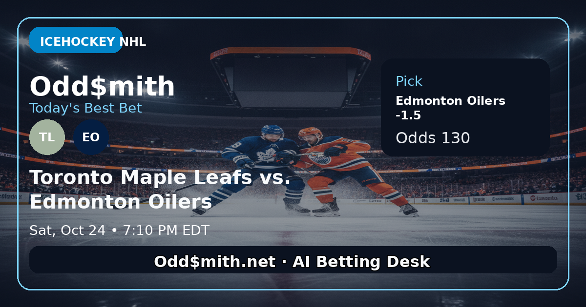 Toronto Maple Leafs vs. Edmonton Oilers