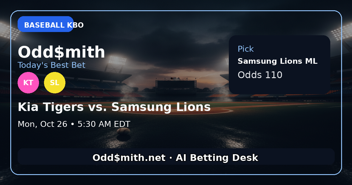 Kia Tigers vs. Samsung Lions